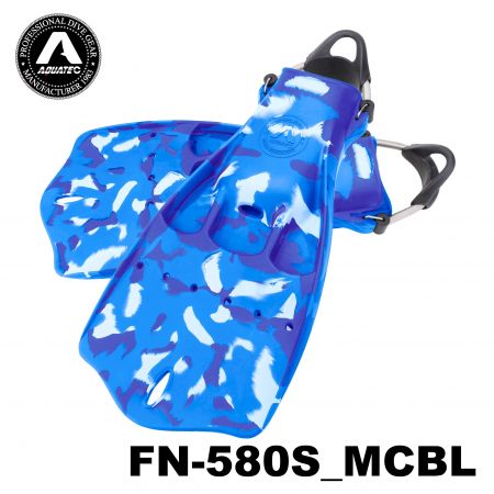 Aquatec 오션 카모 제트핀 FN-580S, SUS 304 스트랩 포함